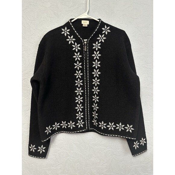 Alps Size XL Snowflake Full Zip Cardigan K12 - Picture 1 of 7